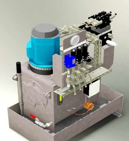 Centrale hydraulique 3D - Vannes de fond